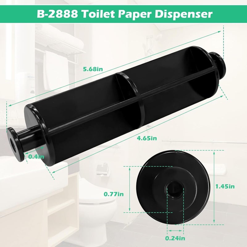 ulapithi B-2888 B-4288 B-4388 B-4288-9 Toilet Paper Holder Roller Spindle Replacement Compatible with Bobrick/Classic/Contura Series Dispensers for Sturdy Replacement Spindle for Toilet Paper Dispensers-2 Pack - Image 2